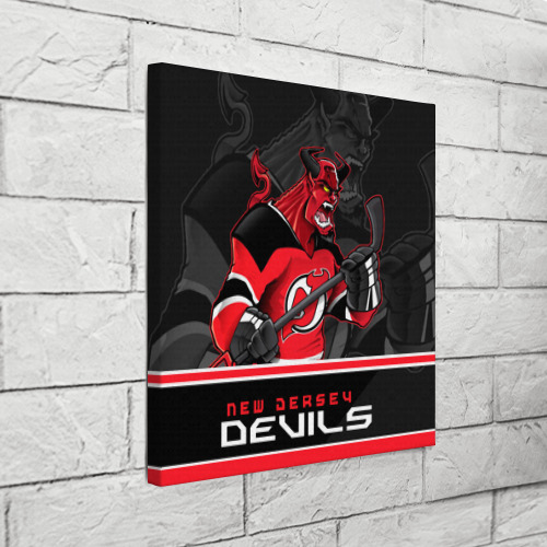 Холст квадратный New Jersey Devils, цвет 3D печать - фото 3