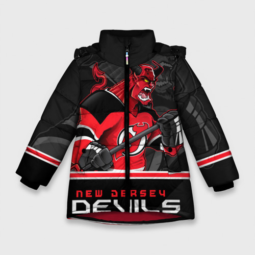 Зимняя куртка для девочек 3D New Jersey Devils, цвет красный