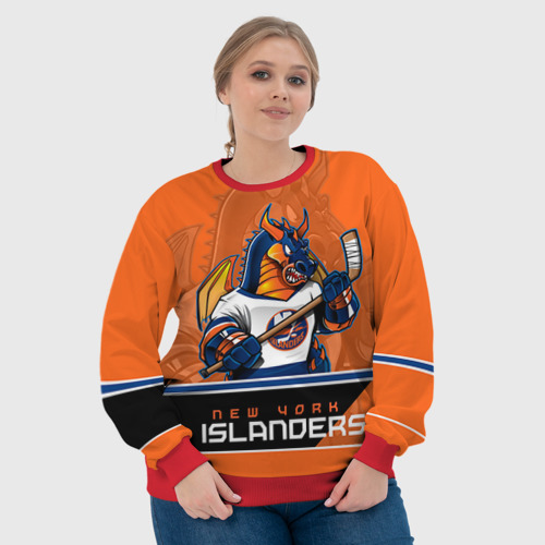Женский свитшот 3D с принтом New York Islanders, фото #4