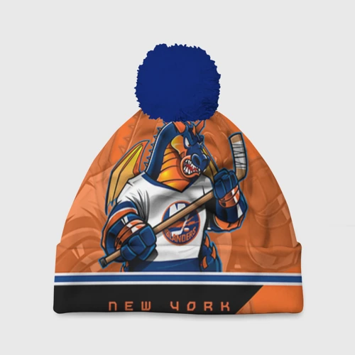 Шапка 3D c помпоном New York Islanders