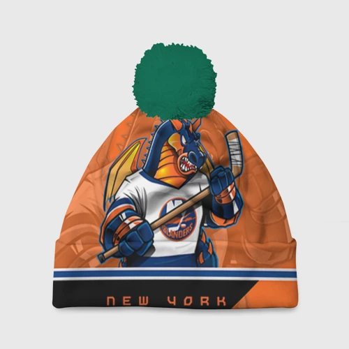 Шапка 3D c помпоном New York Islanders