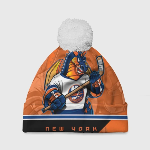 Шапка 3D c помпоном New York Islanders