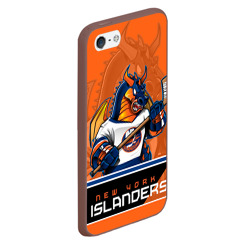 Чехол для iPhone 5/5S матовый New York Islanders - фото 2