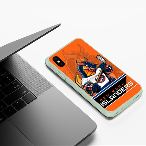 Чехол для iPhone XS Max матовый с принтом New York Islanders, фото #5