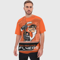 Мужская футболка oversize 3D Philadelphia Flyers - фото 2