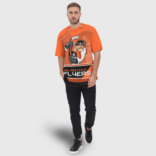 Мужская футболка oversize 3D Philadelphia Flyers, цвет 3D печать - фото 5