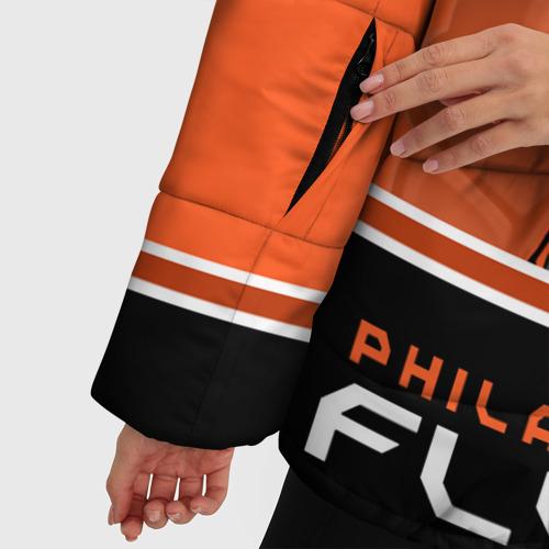 Женская зимняя куртка Oversize Philadelphia Flyers, цвет красный - фото 6