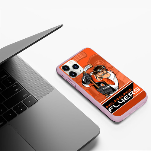 Чехол для iPhone 11 Pro матовый Philadelphia Flyers, цвет розовый - фото 5