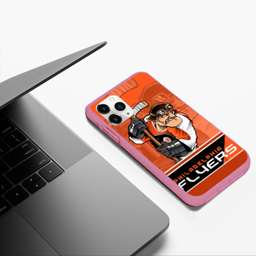 Чехол для iPhone 11 Pro Max матовый Philadelphia Flyers, цвет малиновый - фото 5