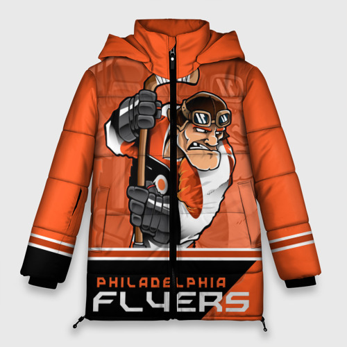 Женская зимняя куртка Oversize Philadelphia Flyers, цвет красный