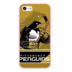 Чехол для iPhone 5/5S матовый Pittsburgh Penguins