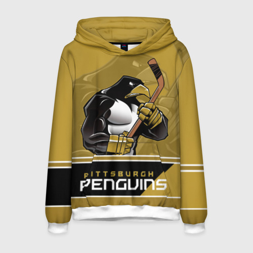 Мужская толстовка 3D Pittsburgh Penguins, цвет белый