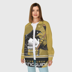 Женская рубашка oversize 3D Pittsburgh Penguins - фото 2