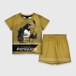 Детский костюм с шортами 3D Pittsburgh Penguins