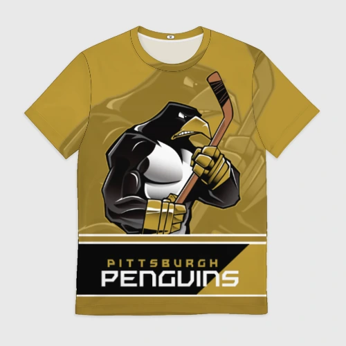 Мужская футболка 3D Pittsburgh Penguins