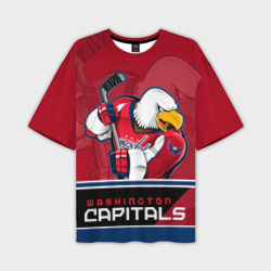 Мужская футболка oversize 3D Washington Capitals