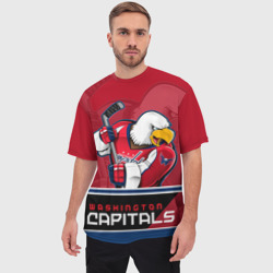 Мужская футболка oversize 3D Washington Capitals - фото 2