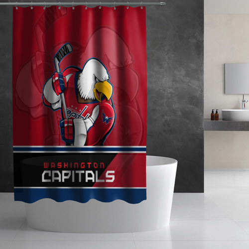 Штора 3D для ванной Washington Capitals - фото 3