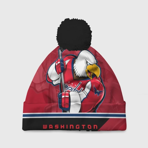 Шапка 3D c помпоном Washington Capitals