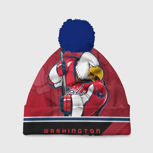 Шапка 3D c помпоном Washington Capitals