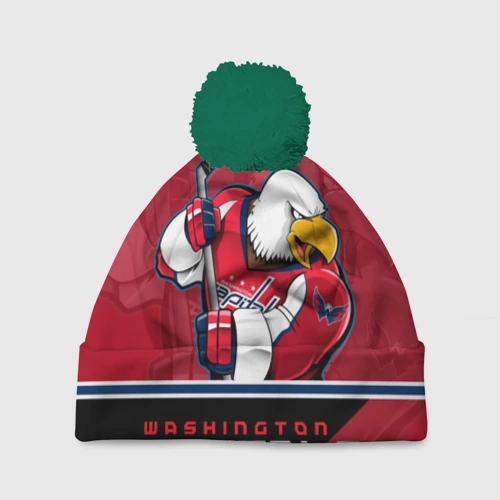 Шапка 3D c помпоном Washington Capitals