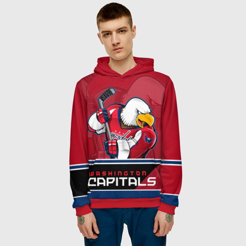 Мужская толстовка 3D Washington Capitals, цвет красный - фото 3