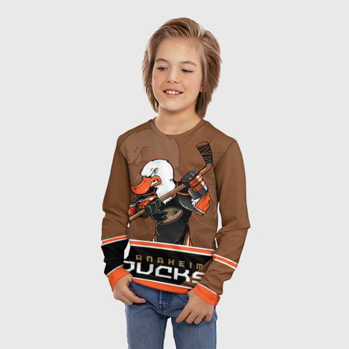 Детский лонгслив 3D Anaheim Ducks - фото 3