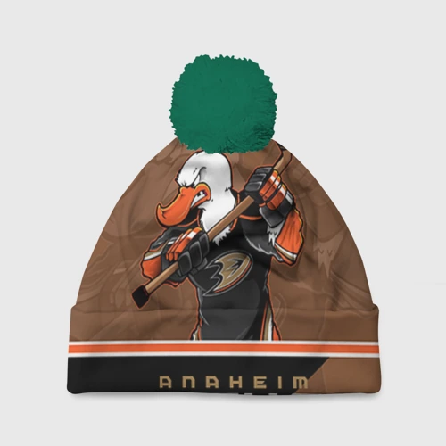 Шапка 3D c помпоном Anaheim Ducks
