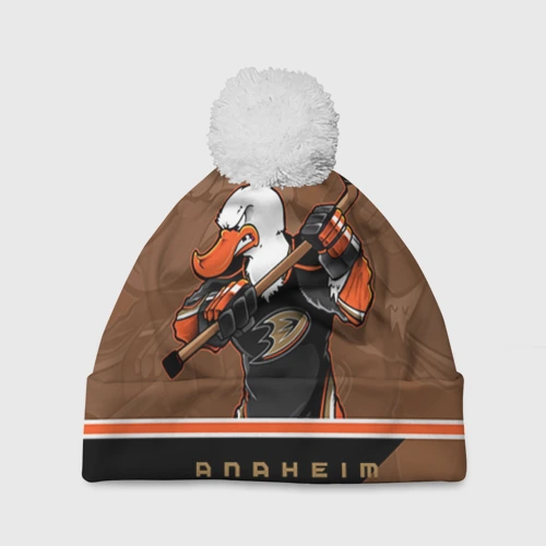 Шапка 3D c помпоном Anaheim Ducks