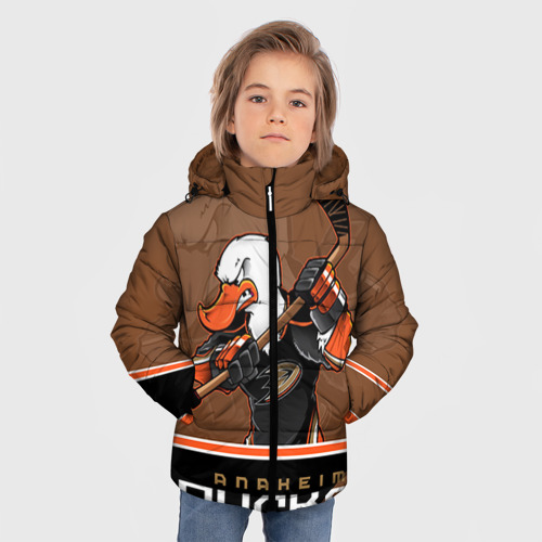 Зимняя куртка для мальчиков 3D Anaheim Ducks, цвет светло-серый - фото 3