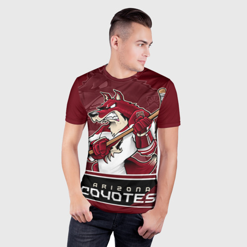 Мужская футболка 3D Slim Arizona Coyotes, цвет 3D печать - фото 3