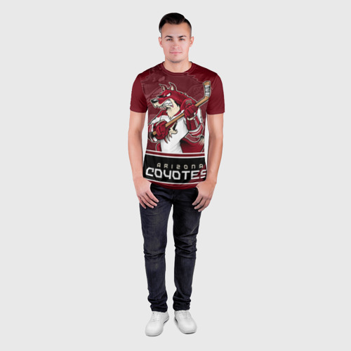 Мужская футболка 3D Slim Arizona Coyotes, цвет 3D печать - фото 4