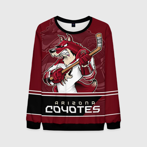 Мужской свитшот 3D Arizona Coyotes, цвет черный