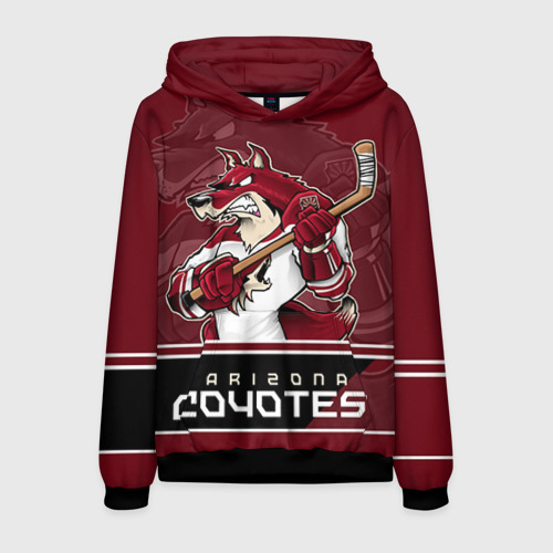 Мужская толстовка 3D Arizona Coyotes, цвет черный