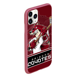 Чехол для iPhone 11 Pro Max матовый Arizona Coyotes - фото 2