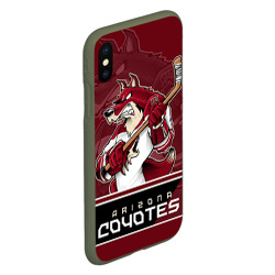 Чехол для iPhone XS Max матовый Arizona Coyotes - фото 2