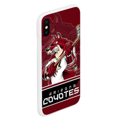 Чехол для iPhone XS Max матовый Arizona Coyotes - фото 2