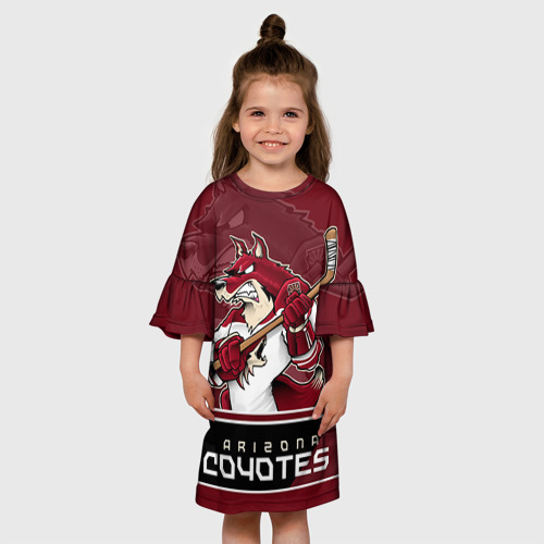 Детское платье 3D Arizona Coyotes, цвет 3D печать - фото 4