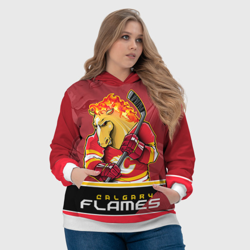 Женская толстовка 3D Calgary Flames, цвет 3D печать - фото 6