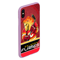 Чехол для iPhone XS Max матовый Calgary Flames - фото 2