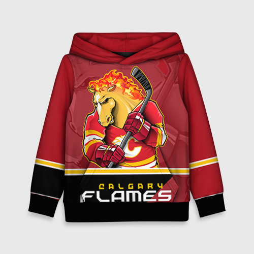 Детская толстовка 3D с принтом Calgary Flames, вид спереди #2