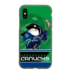 Чехол для iPhone XS Max матовый Vancouver Canucks