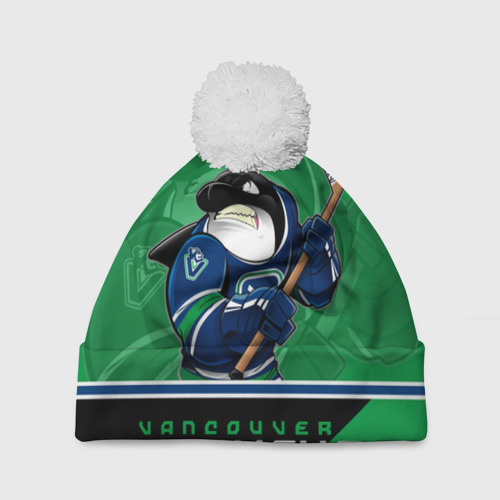 Шапка 3D c помпоном Vancouver Canucks, цвет 3D печать