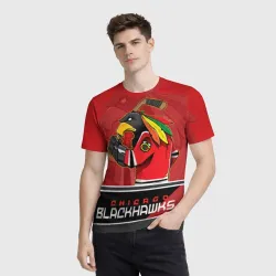 Мужская футболка 3D Chicago Blackhawks - фото 3