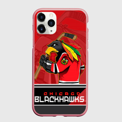 Чехол для iPhone 11 Pro Max матовый Chicago Blackhawks
