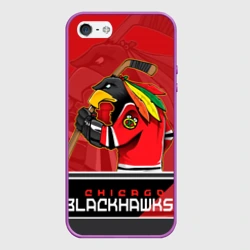 Чехол для iPhone 5/5S матовый Chicago Blackhawks