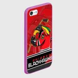 Чехол для iPhone 5/5S матовый Chicago Blackhawks - фото 2