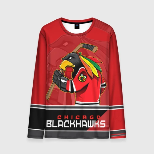 Мужской лонгслив 3D Chicago Blackhawks