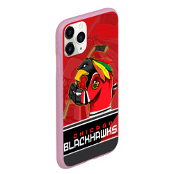 Чехол для iPhone 11 Pro Max матовый Chicago Blackhawks - фото 2