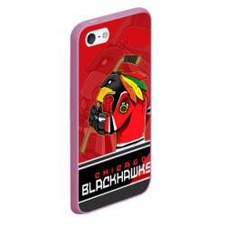 Чехол для iPhone 5/5S матовый Chicago Blackhawks - фото 2